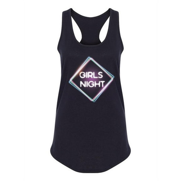 Girls Night In Neon Design Tank Women -Image by Shutterstock, Female Medium