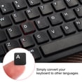 thumbnail image 4 of Uxcell Portuguese Keyboard Layout Stickers Computer Replacement Cover Universal Black Background White Lettering, 2 Pack, 4 of 5