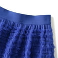 thumbnail image 4 of Wenini Womens Skirts Solid Midi Summer Skirt Elastic High Waist Irregularity Hem Bohemian Loose Fashion Tutu Tulle Skirt Blue M, 4 of 7