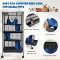 thumbnail image 4 of Multi Level Small Animal Cage with Ramp and Storage Shelf, Metal Ferret Habitat for Hamster Chinchilla Rabbit Guinea Pig Hedgehog, Removable Tray and Rolling Casters, 4 of 7