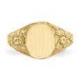 thumbnail image 4 of 14k Yellow Gold 10.0x8.0mm Signet Ring, 4 of 9