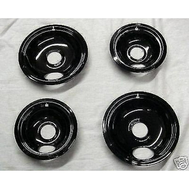 CB3 Range Stove Porcelain Drip Pans Bowls Set 2 Lg 2 Sm for Whirlpool