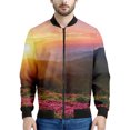 thumbnail image 3 of Chaqueta de montaña con estampado 3D de moda para hombre, sudadera de gran tamaño con patrón escénico natural, chaquetas de bombardero con cremallera y mangas largas, 3 of 5