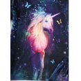 thumbnail image 4 of Little Girls Clothes Deep Sky Blue Unicorn Pattern T-shirt + Shorts Set 2PCs Spring Summer Big Kid Outfits, 4 of 5
