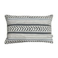 thumbnail image 6 of SPUN 14" x 24" 100% Cotton Hand-Woven Throw Pillow Cover, Abstract Multicolor Stripe Throw Pillow Cover for Couch Sofa Bed, Colmar Boho, Gray & Blue, 6 of 6