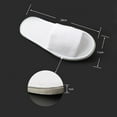 thumbnail image 3 of Disposable Open-Toe Terry Cloth Slippers for Hotel & Spa Guests, Soft Absorbent Bath House Bedroom Indoor Footwear (5 Pairs), 3 of 6
