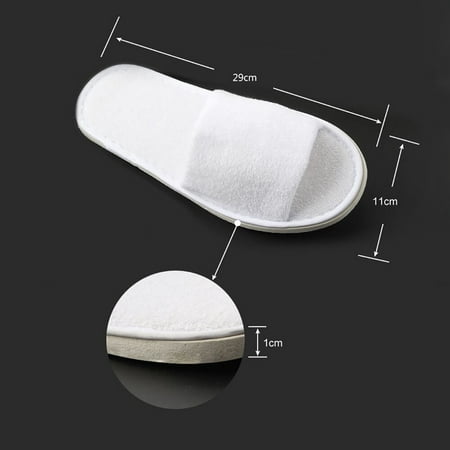 

Cathalem Guest Spa 5 Slippers Hotel Disposable Open Towelling Pairs Toe Style Women s slipper Anime Slippers for Women Indoor White One Size