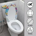 thumbnail image 3 of Yuyamidu Sunflower Toilet Cover 2 Pieces Lavender Bathroom Toilet Lid Cover Toilet Tank Cover Stretchable Toilet Seat Cover Protector Set Dust Splash Resistant Cover, 3 of 7