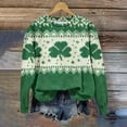 thumbnail image 5 of Clothing 2025 Yajing Women's Pullover Sweaters St Patricks Day Shirt Women Lucky Shamrock St Patrick Sweatshirts Crewneck Oversized Long Sleeve Shirts L Green, 5 of 5