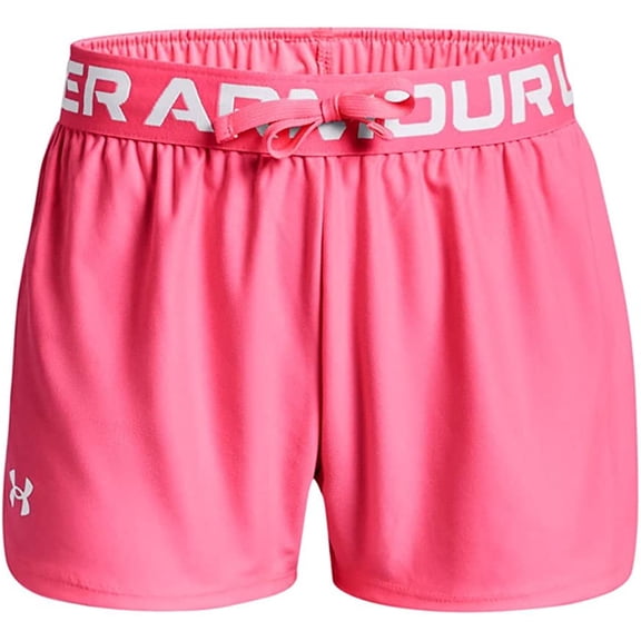 Under Armour Girls' Play Up Solid Shorts (640) Pink Punk / / White X-Large