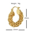 thumbnail image 2 of SFTING Hoop Earrings for Women Braided Vintage Silver Plated Chunky Huggie Valentine Gift for Her, 2 of 7