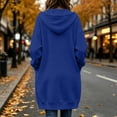 thumbnail image 6 of NominalSnug Women's Zip Up Hoodies Oversized Fleece Long Tunic Sweatshirts Casual Long Sleeve 2026 Fall Hoodie Jacket Coat, 6 of 8