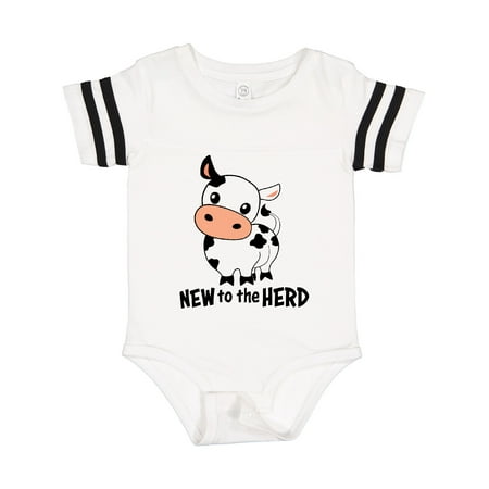 

Inktastic New to the Herd Cute Cow Gift Baby Boy or Baby Girl Bodysuit