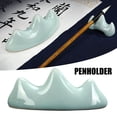 thumbnail image 2 of CAROOTU Celadon Pen Holder Multifunctional Mountain Shape Ink Brush Rest Retro Desktop Ornament for Home, 2 of 7