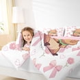 thumbnail image 3 of Erosebridal Kawaii Animals Capybara Twin Comforter Sets,Ribbon Bow Knot Print Bedding Set For Kids Girls ,Reversible Pink 2 Pieces, 3 of 7