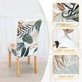 thumbnail image 2 of Dining Chair Covers Set of 6,Washable Spandex Parson Chair Slipcovers Kitchen Stretch Seat Cover Removable for Dining Room,Hotel,Restaurant(6PCS,Beige Eucalyptus), 2 of 6