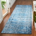 thumbnail image 2 of SAFAVIEH Vintage Persian Sam Abstract Polyester Runner Rug, Navy/Ivory, 2'2" x 12', 2 of 8