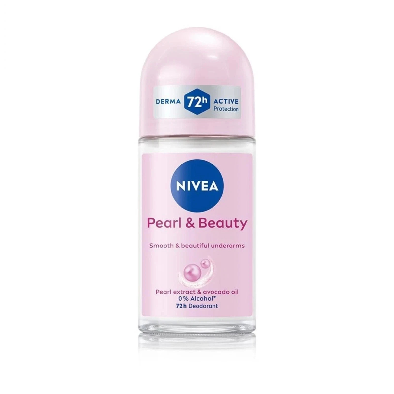 NIVEA Pearl & Beauty Daily Use Alcohol-Free Antiperspirant Deodorant Oils with Pearl Avocado Oil, Floral, 1.7 oz, 6 Pack