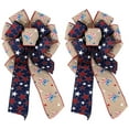 thumbnail image 1 of Jour de l'Indépendance Arcs Patriotiques Rouges et Bleus 2 Packs 11x23 Pouces Quart d'Étoiles du Drapeau Américain Juillet pour Décorations d'Arc de Couronnes Intérieures et Extérieures (Arcs Patriotiques-4), 1 of 6