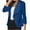 Blue, variant on Mgmyaa Women's Buttonless Open Front Blazer Long Sleeve Tailored Suit Jacket Casual Office Wear Lightweight Polyester