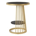 thumbnail image 5 of Furniture of America Mandy 1-Shelf Metal Black and Gold End Table, 5 of 9