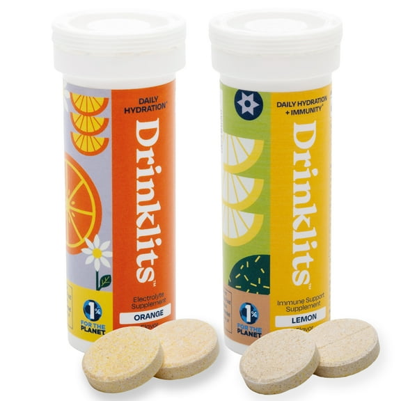 Orange Daily Hydration & Lemon Daily Immune Support (2) Tube Combo Pack