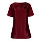thumbnail image 2 of TaTaai Fashion Mesh Women Blouse Solid Color Rhinestone Bubble Short Sleeve V Neck Regular Fit Lightweight Shiny Machine Washable Daily Office Casual Wear Gift, 2 of 7