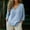 Blue, variant on Womens Gauze Long Sleeve Tops Trendy Casual Loose Cotton Linen Long Sleeve V Neck Pullover Top Spring Comfy Oversized Blouse Khaki M