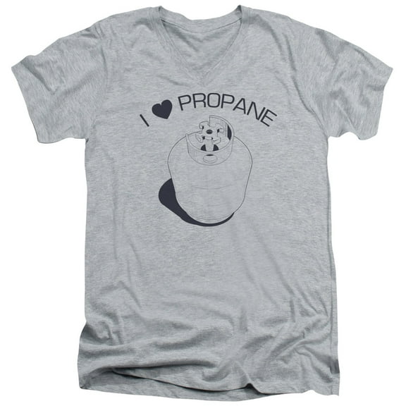 - I Heart Propane - Slim Fit V Neck Shirt - X-Large