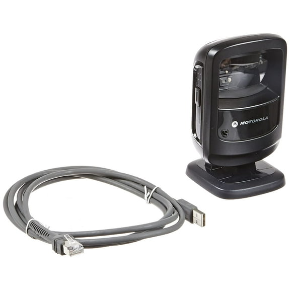 Restored Motorola Symbol DS9208 Hands-Free Barcode Scanner – 1D/2D Imager – USB – High-Speed Desktop Barcode Reader – Black (Refurbished)