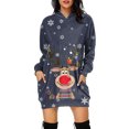 thumbnail image 1 of VBARHMQRT Chandails à Capuche Assortis pour Couples Femmes Manches Longues Décontractées Chandail de Noël avec Poche, 1 of 4