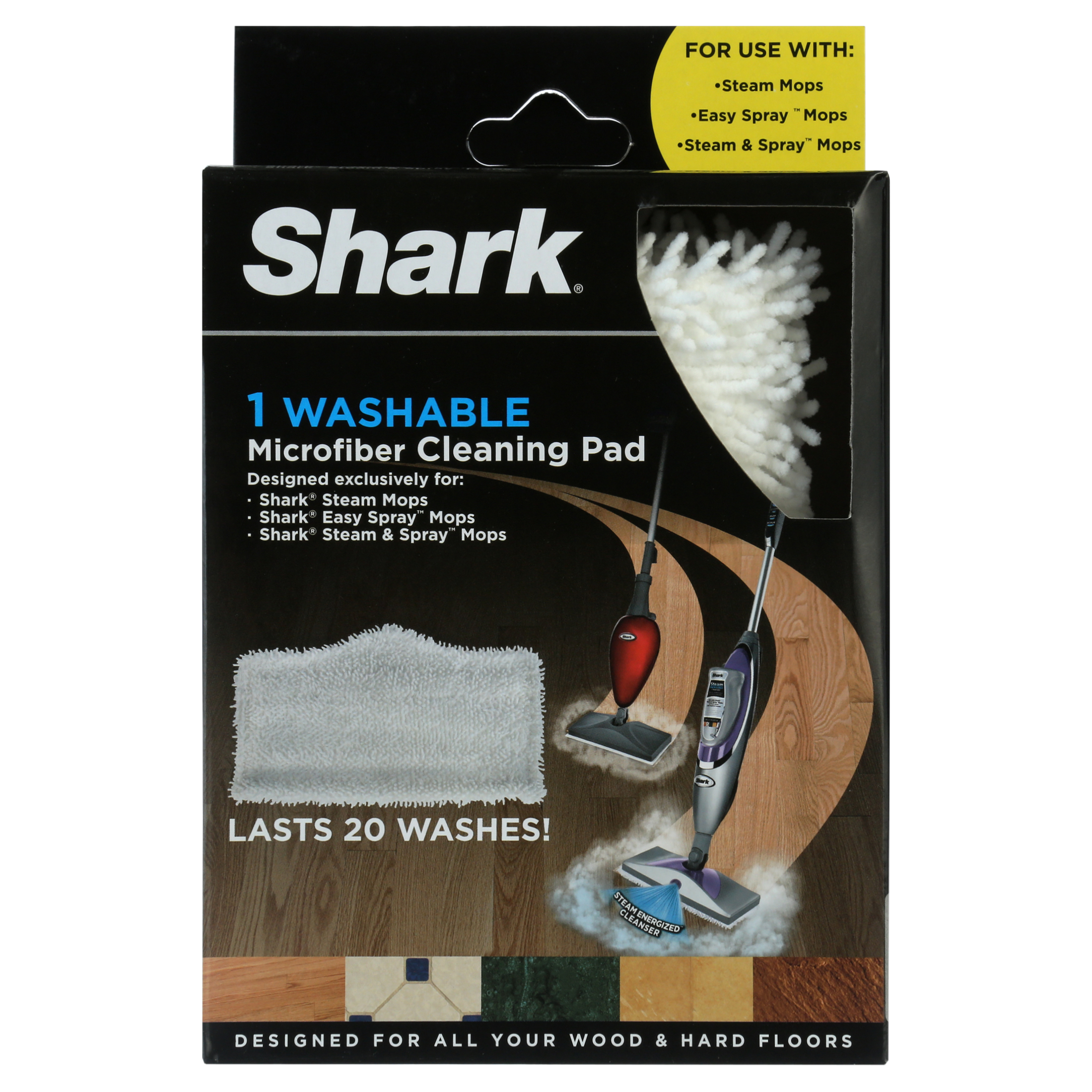 Shark Washable Microfiber Cleaning Pad, 1 count, compatible with Shark Steam Mop S1000WM - image 3 of 7