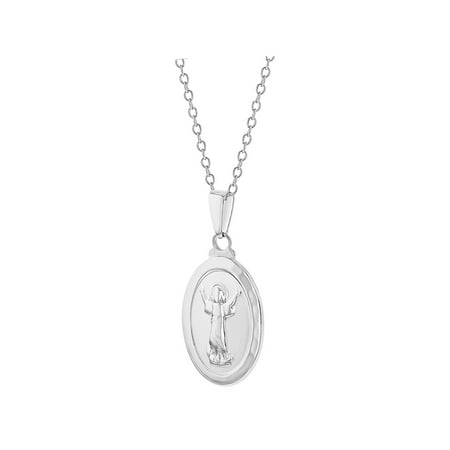 Divine Rock Pendant - 925 Sterling Silver Divine Child Medal Necklace Pendant for Babies or Kids 16