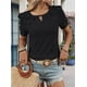 thumbnail image 5 of Blusas Casuales de Verano para Mujer, con Bordados Huecos, de Corta, Color Negro, Talla M, 5 of 10