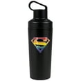 thumbnail image 1 of Superman Official Superman Rainbow Shield Logo Pattern 18 oz Insulated Water Bottle, Leak Resistant, Vacuum Insulated Stainless Steel with 2-in-1 Loop Cap, 1 of 1