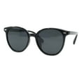 thumbnail image 2 of Polarized Sunglasses Round Horn Rim Classic Hipster Shades UV400 Shiny Black, 2 of 4