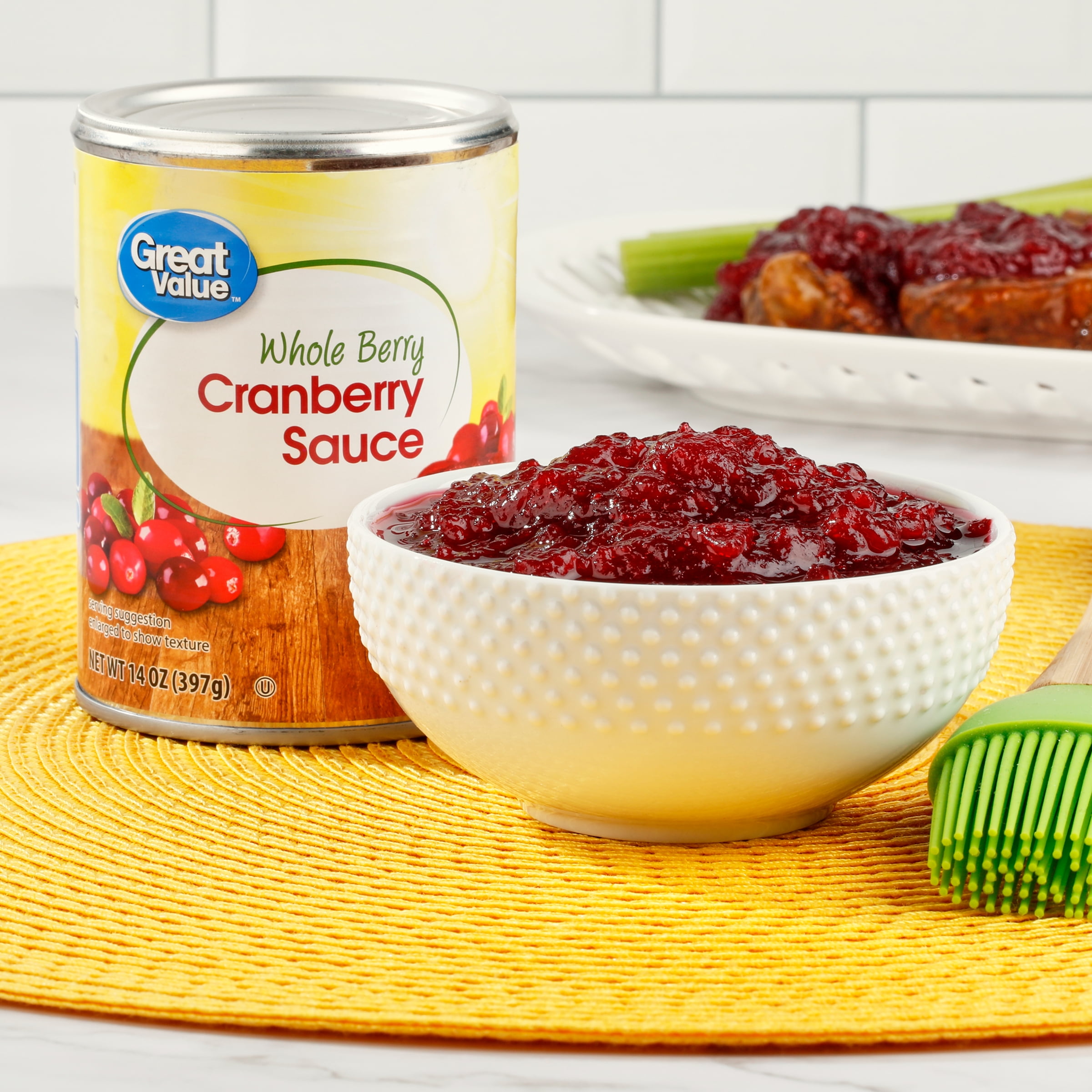 (7 pack) Great Value Whole Berry Cranberry Sauce, 14 oz