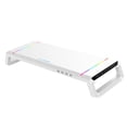 thumbnail image 2 of Support Pliable pour Moniteur d'Ordinateur RGB 4 USB Plateau Clavier, Design Élégant Blanc, 2 of 8