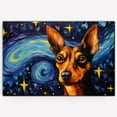thumbnail image 3 of German Pinscher Dog Canvas Van Gogh Starry Night Wall Art Gifts Canvas Wall Art Frame Music Artist Customized Canvas Framed Photo Art Work For The Bedroom(Gifts For Dog Lover ), 3 of 6