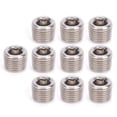 thumbnail image 2 of Pipe Plug Socket Set Stainless Steel Pipe Hole Plugs Pipe Odour Sealing Plugs,10pcs 304 Stainless Steel Pipe Fitting Plug Head Male Thread BSPP Hex Plug Head, 2 of 7