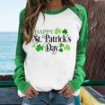 thumbnail image 2 of Spring Tops for Women Raglan Long Sleeved Top New Raglan Saint Dwarf Print Spliced Oversized Tshirts for Women White XL, 2 of 4
