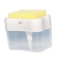 thumbnail image 3 of Dispensador de jabón para platos para cocina, dispensador de jabón líquido con soporte para esponja, Blanco, 3 of 9