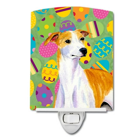 

Caroline s Treasures LH9418CNL Whippet Easter Eggtravaganza Ceramic Night Light 6x4x3 multicolor