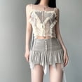 thumbnail image 4 of Fgnfyis Robe de Ballet en Dentelle Dégradée pour Femmes Ajustée Sans Manches en Maille Ensemble Jupe Col pour Performance de Danse Ensembles Assortis Vêtements pour Femmes Élégants Ensembles pour Femmes Gris TP, 4 of 9