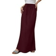 thumbnail image 2 of Jdkau Skirts for Women Flowy Summer Skirts High Waist A Line Skirt Casual Floral Boho Skirt Long Skirts for Women Trendy（Wine,XL）, 2 of 9