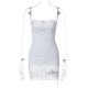 thumbnail image 1 of Generic 2025 Spring Women's Clothes New Lace Stitching Sexy Hot Girl Tight-Fitting Cinched Hip Spaghetti Straps Dress, 1 of 1