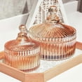 thumbnail image 2 of Decorative Glass Jars with Lid Crystal Glass Storage Bowl with Lid Qtip Holder Vanity Canister Jar, 2 of 5