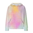 thumbnail image 4 of YunPes Girls Sweatshirt Winter Tie Dye Retro Print Sweatshirt Long Sleeve Comfortable Cute Sweatshirt Brand Hoodies, 4 of 7