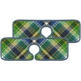 thumbnail image 7 of 2 Pcs SKYSONIC Faucet Absorbent Mat Multicolor Tartan Texture Washable Counter Drying Pads Behind Faucet for Kitchen Bathroom, 7 of 7