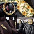 thumbnail image 4 of Uorisanigo Sunflower Hummingbird 14 Pack Car Accessories Set with Cars Seat Covers Auto Steering Wheel Accessories and Cars Headrest Cover Armrest Cover Soft Fashion Universal Fit Car SUV, 4 of 6